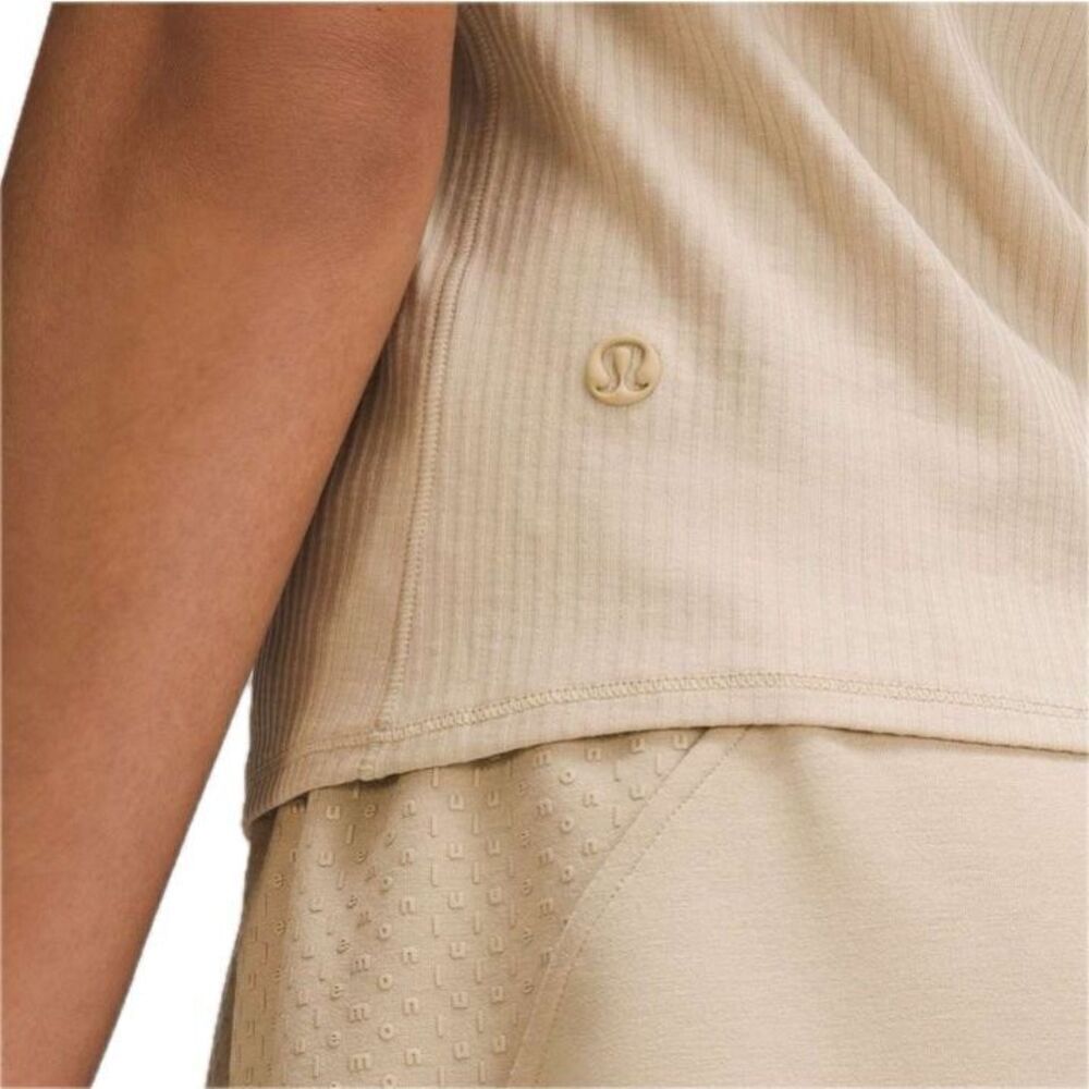 Lululemon Asymmetrical Ribbed Cotton Tank Top Trench, NWOT, Small - Picture 3 of 8